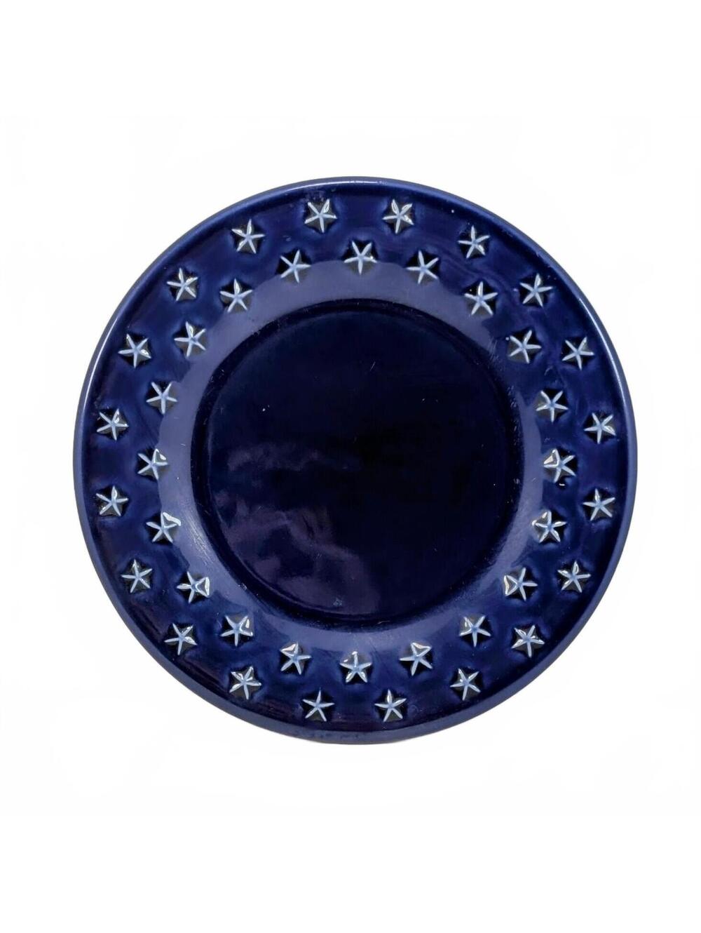 Cobalt Blue Longaberger Pottery "Proudly American" Plate 7.25"